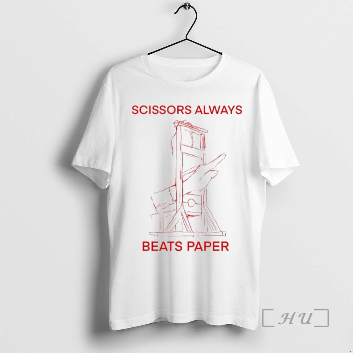 Trending Scissors Always Beats Paper Guillotine Sketch Graphic Shirt Hoodie Sweatshirt | PurePodTees.com