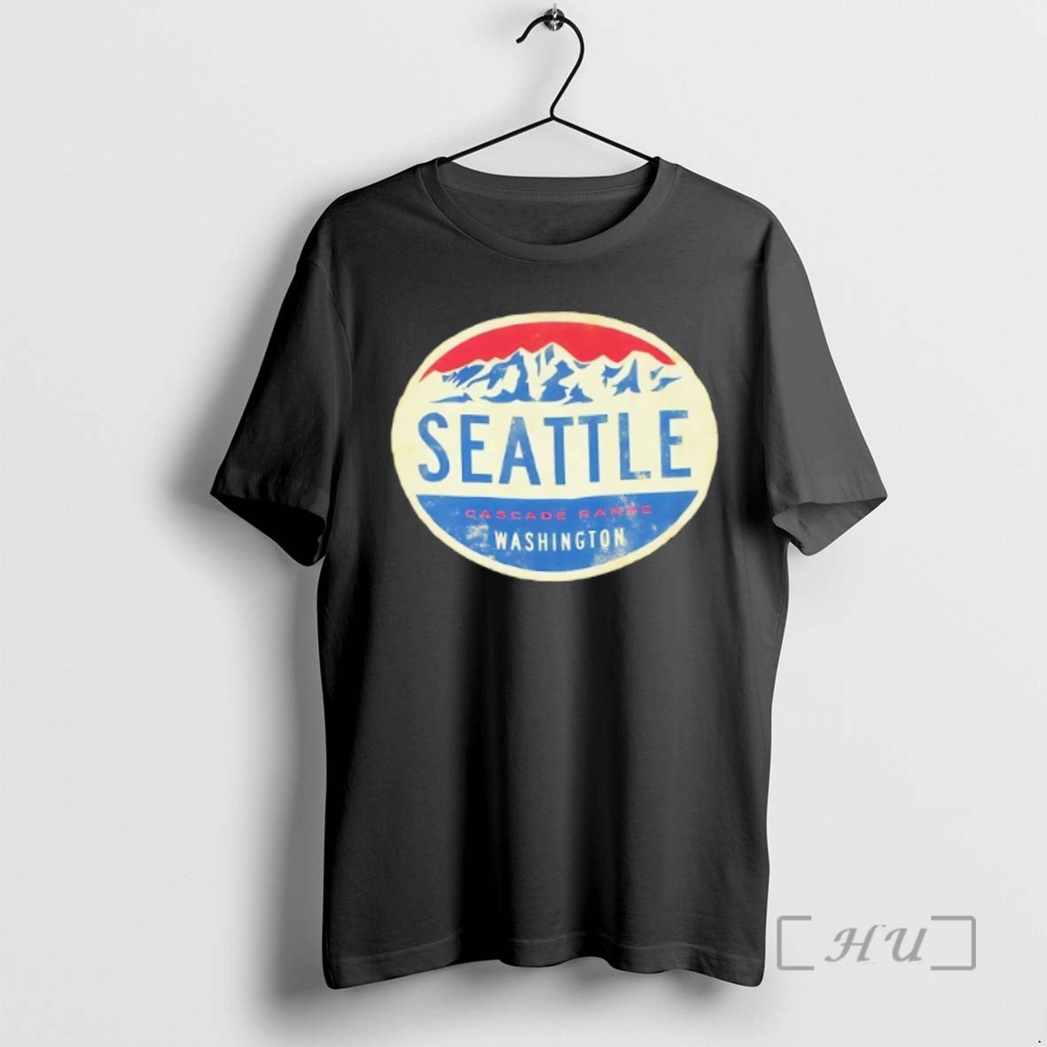 Trending Seattle Cascade Range Washington Mountains Mustard Shirt Hoodie Sweatshirt | PurePodTees.com