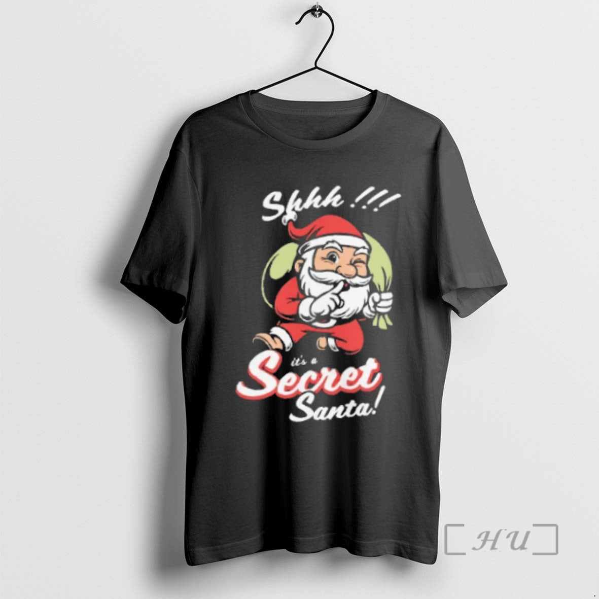 Trending Shhh Its A Secret Santa Christmas Shirt Hoodie Sweatshirt | PurePodTees.com