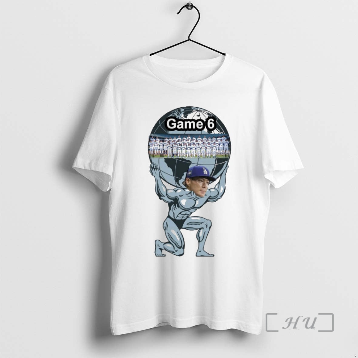 Trending Shohei Ohtani Los Angeles Dodgers Mlb Figure Atlas Game 6 Meme Shirt Hoodie Sweatshirt | PurePodTees.com