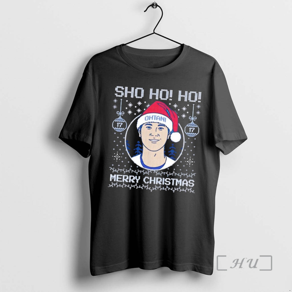 Trending Shohei Ohtani Sho Ho Ho Dodgers Merry Christmas Shirt Hoodie Sweatshirt | PurePodTees.com