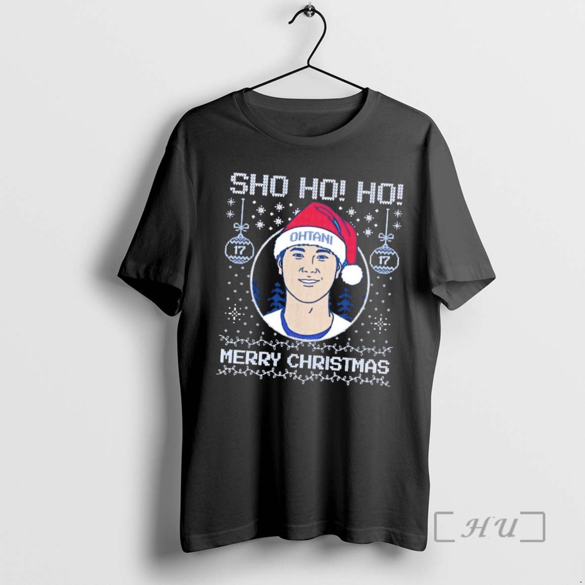 Trending Shohei Ohtani Sho Ho Ho Dodgers Merry Christmas Shirt Hoodie Sweatshirt | PurePodTees.com