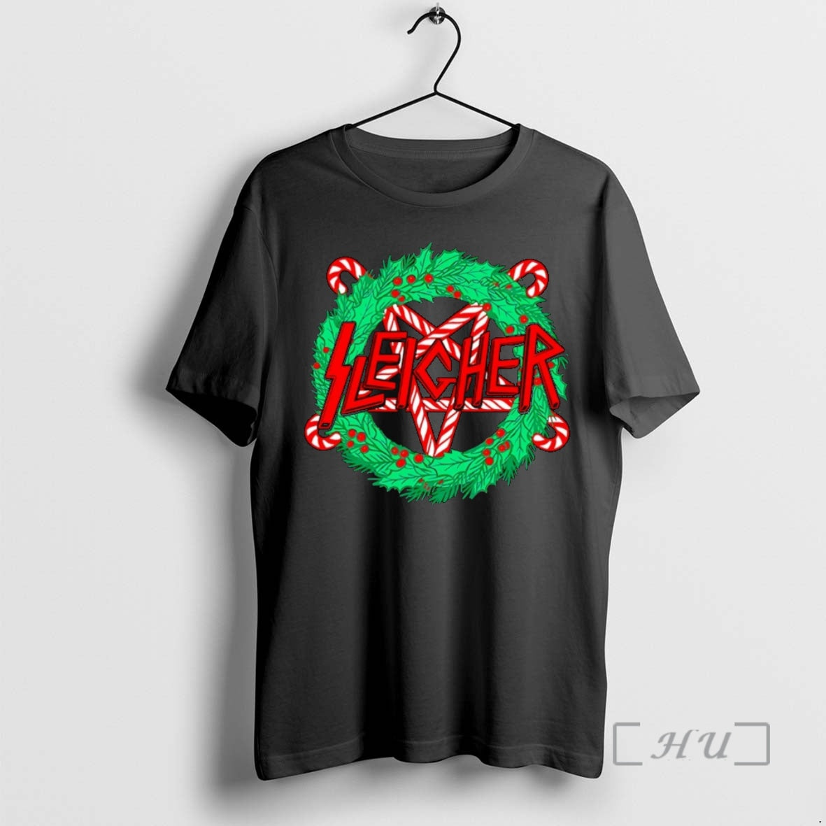 Trending Sleigher Christmas Wreath 2025 Christmas Shirt Hoodie Sweatshirt | PurePodTees.com