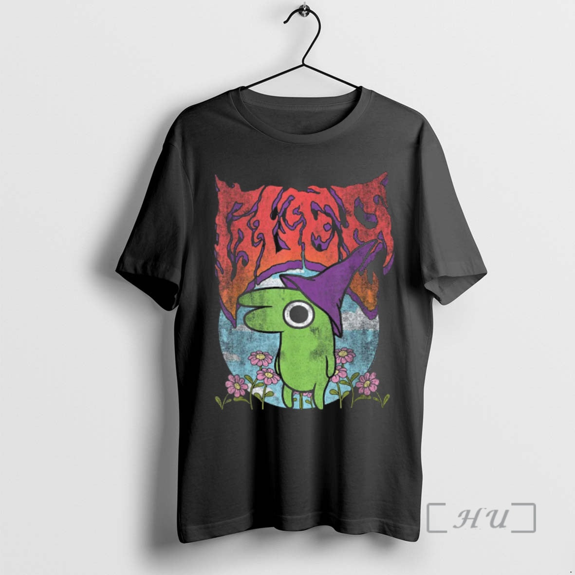 Trending Smiling Friends Glep Vintage Heavy Metal Flowers Cartoon Shirt Hoodie Sweatshirt | PurePodTees.com