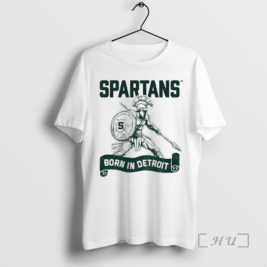 Trending Spartans Born In Detroit Shirt Hoodie Sweatshirt | PurePodTees.com