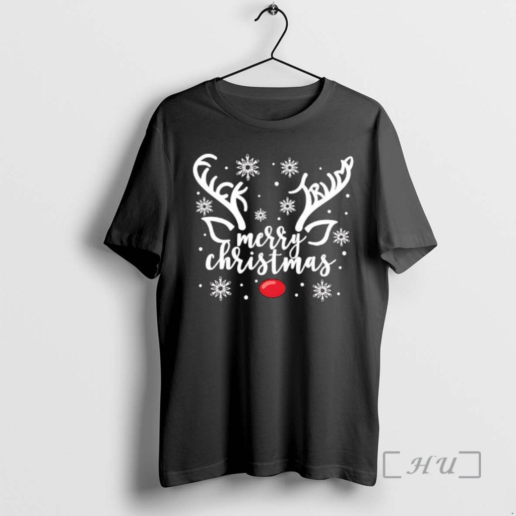 Trending Subtle Anti Trump Christmas Reindeer Head Shirt Hoodie Sweatshirt | PurePodTees.com