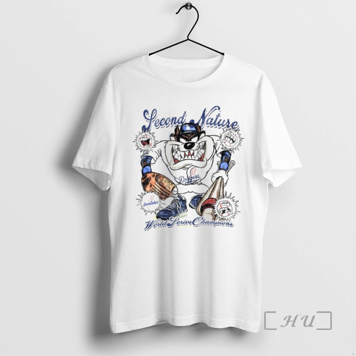 Trending Taz Second Nature World Series Champions Los Angeles Dodgers Mlb Baseball 2025 Premium Shirt Hoodie Sweatshirt