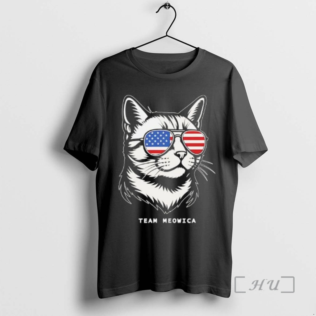 Trending Team Meowica All American Cat Shirt Hoodie Sweatshirt | PurePodTees.com