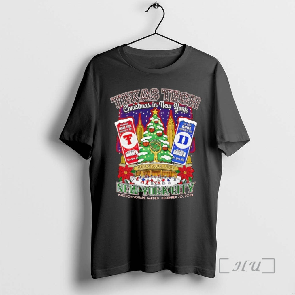 Trending Texas Tech Christmas New York City Skate Past Duke Shirt Hoodie Sweatshirt | PurePodTees.com