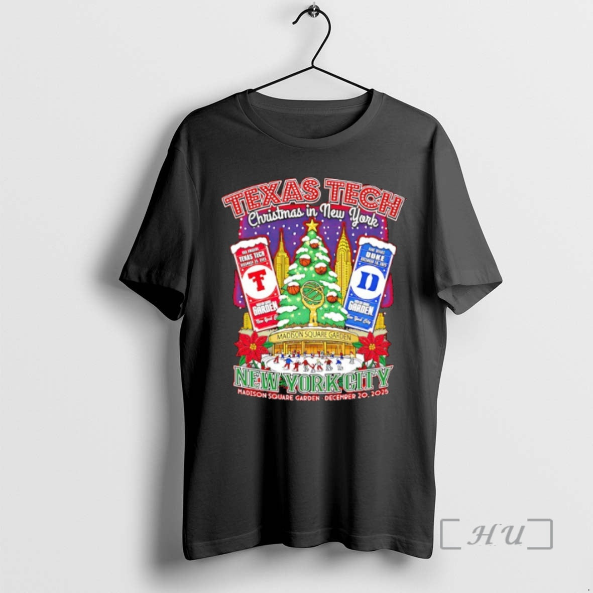 Trending Texas Tech Red Raiders Vs Duke Blue 2025 Skate Past Duke Christmas Is Ny Shirt Hoodie Sweatshirt | PurePodTees.com