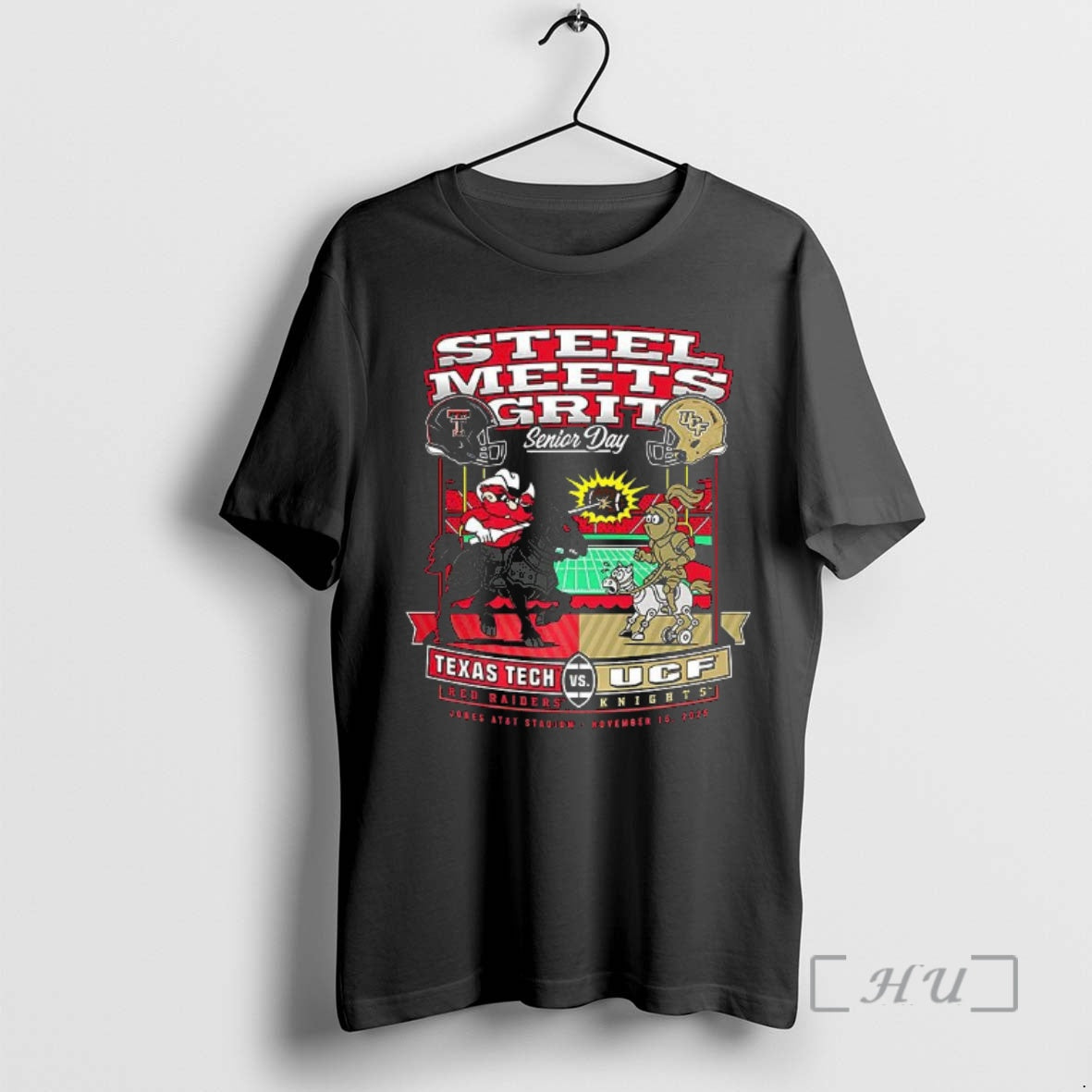 Trending Texas Tech Red Raiders Vs Ucf Knights Ncaa Steel Meets Grits Senior Day Premium Shirt Hoodie Sweatshirt