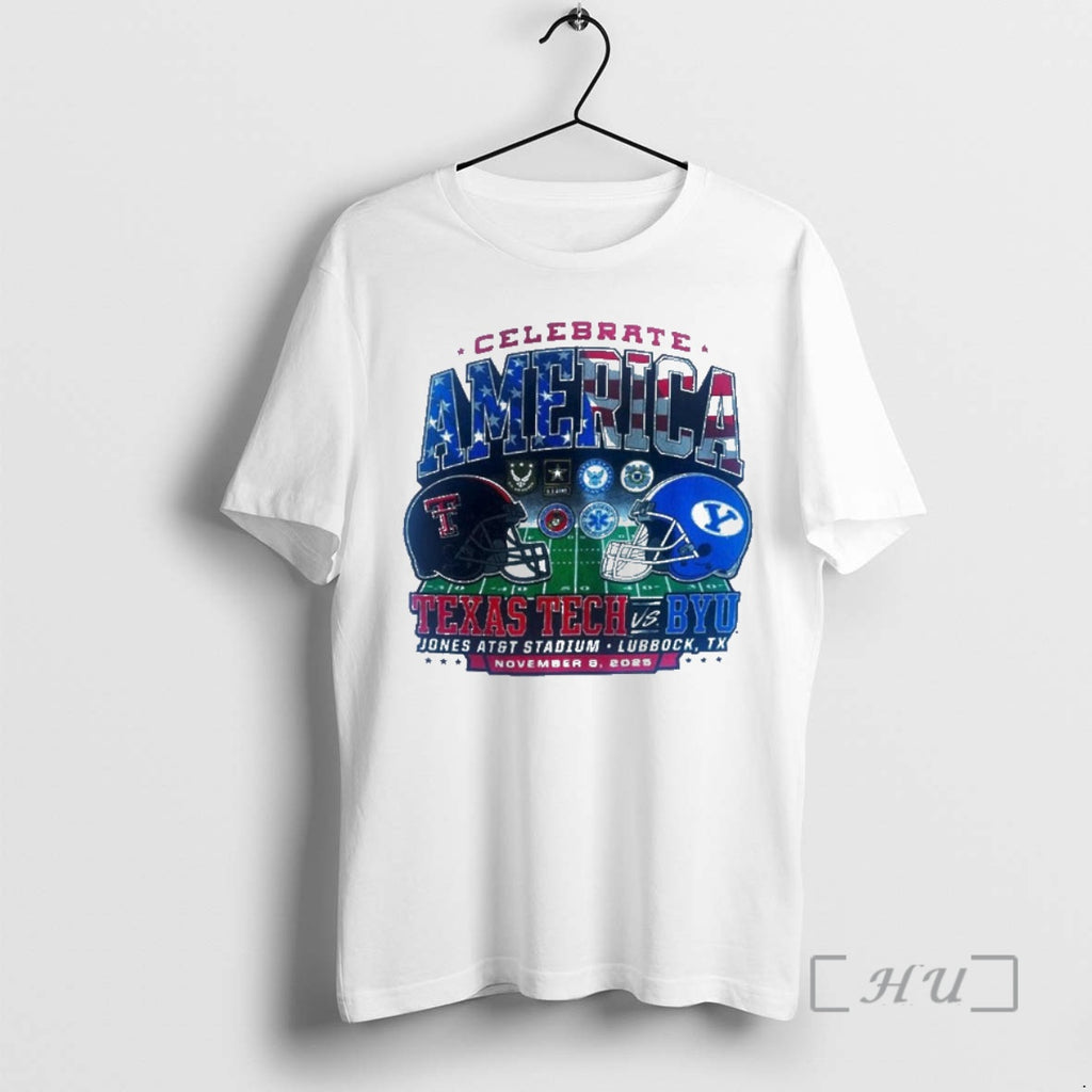 Trending Texas Tech Vs Byu Celebrate America Dueling Helmets Shirt Hoodie Sweatshirt | PurePodTees.com