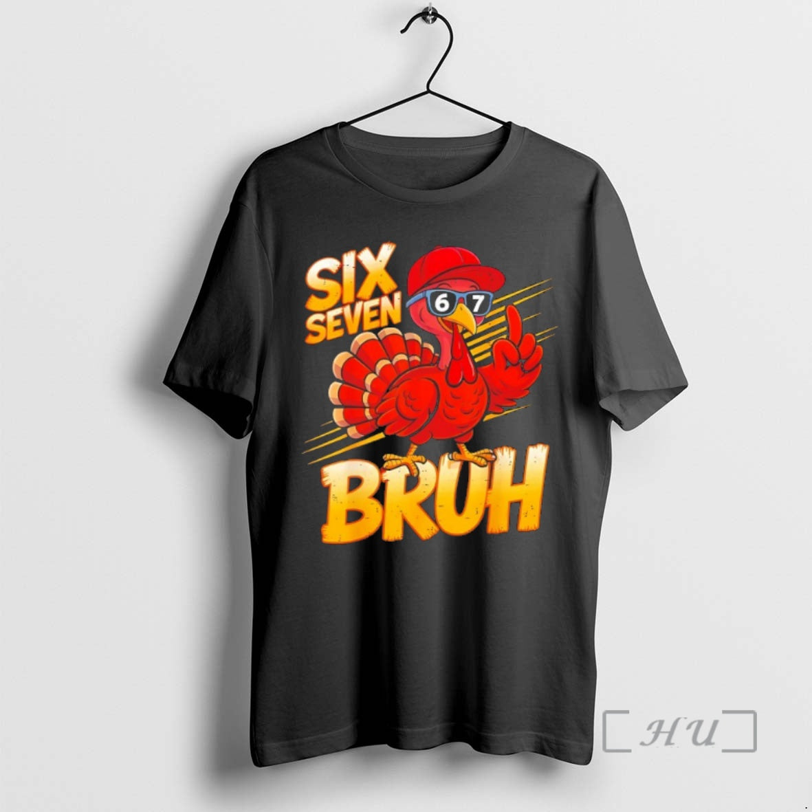 Trending Thanksgiving Turkey Six Seven Bruh Shirt Hoodie Sweatshirt | PurePodTees.com