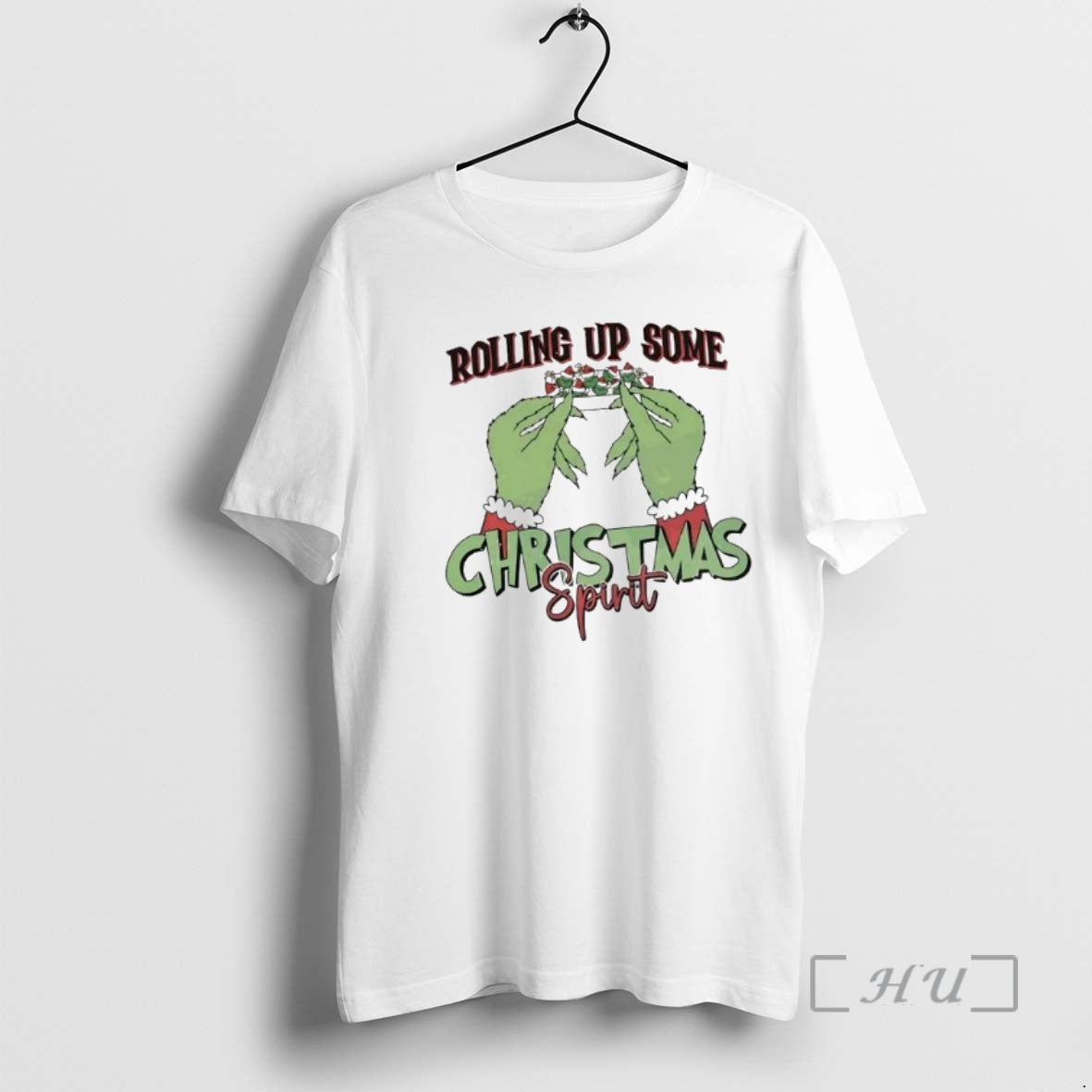 Trending The Grinch Rolling Up Some Christmas Spirit Shirt Hoodie Sweatshirt | PurePodTees.com