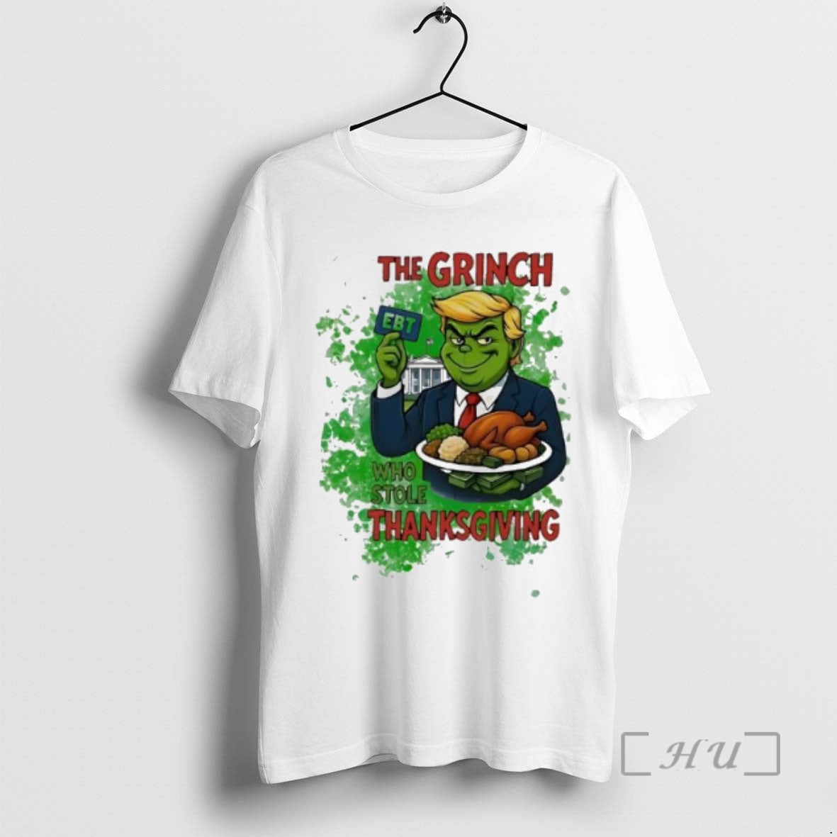 Trending The Grinch Trump Who Stole Thanksgiving Ebt Shirt Hoodie Sweatshirt | PurePodTees.com
