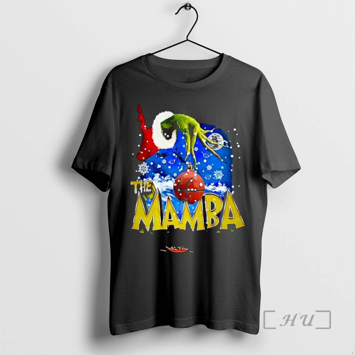 Trending The Mamba Grinch Hand Bauble Basketball Christmas Shirt Hoodie Sweatshirt | PurePodTees.com