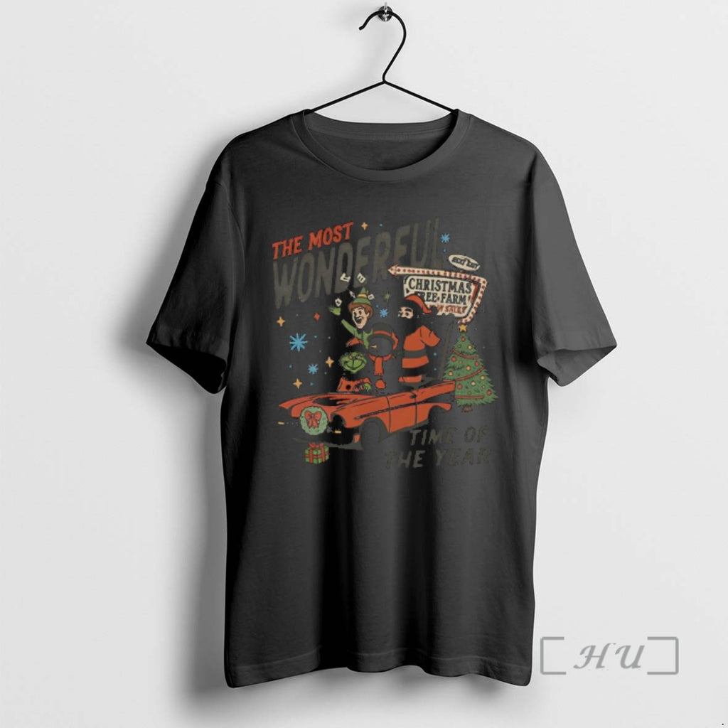 Trending The Most Wonderful Time Of The Year Christmas Tree Farm Characters Premium T Shirts Hoodie Sweatshirt