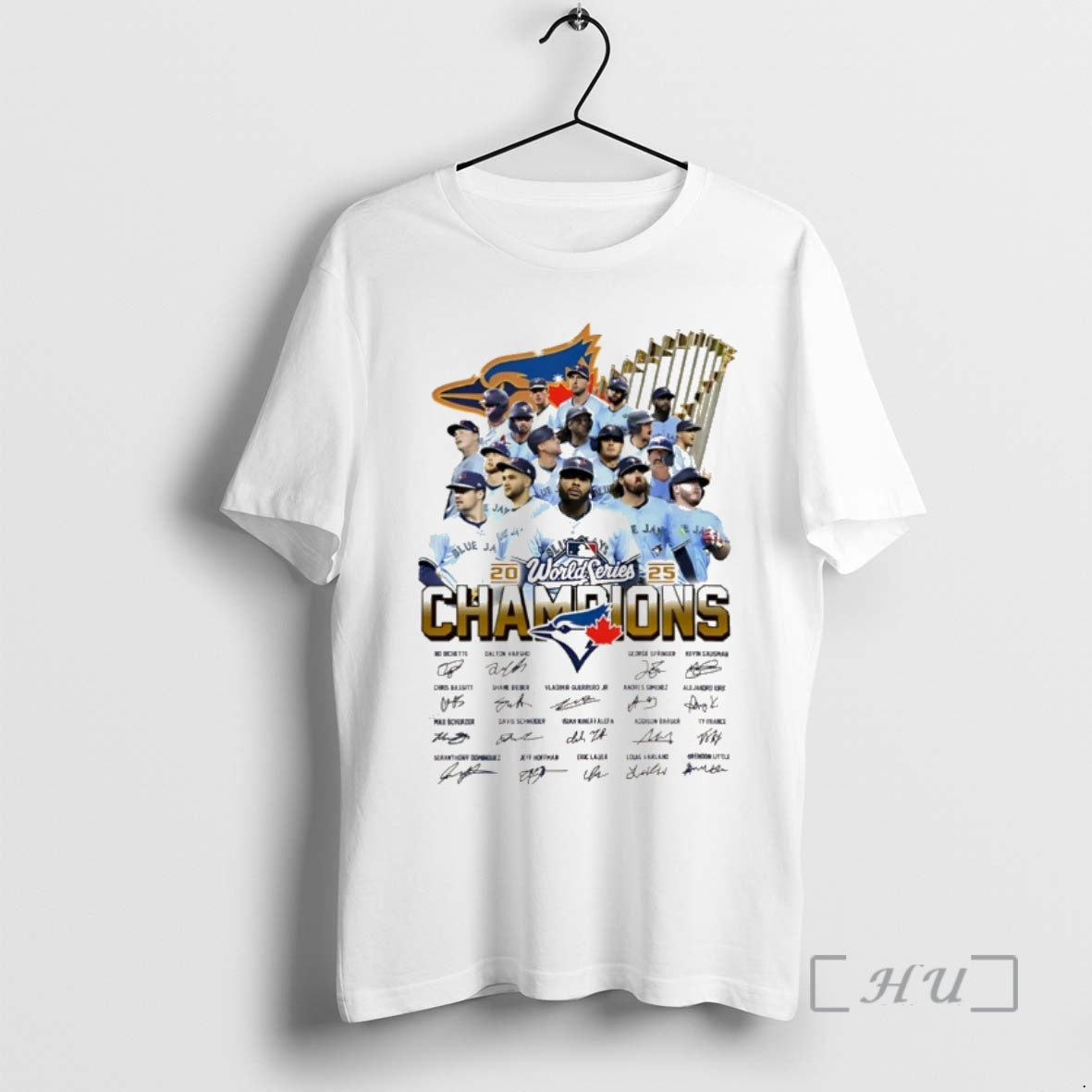 Trending Toronto Blue Jays World Series Champions 2025 All Team Signature Christmas Shirt Hoodie Sweatshirt | PurePodTees.com