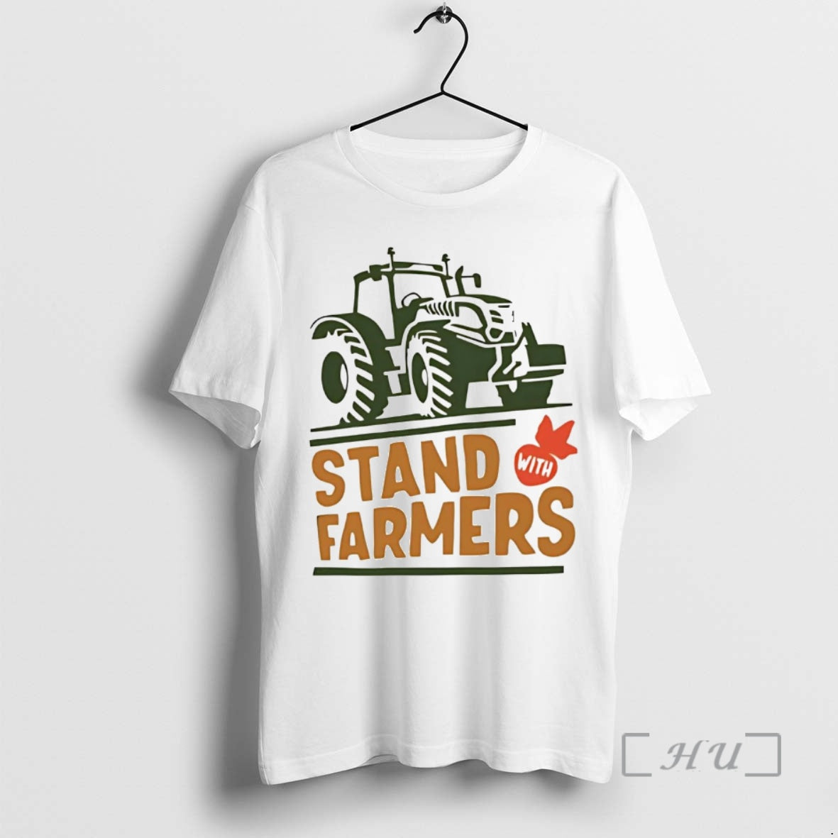 Trending Tractor Stand With Farmers Shirt Hoodie Sweatshirt | PurePodTees.com