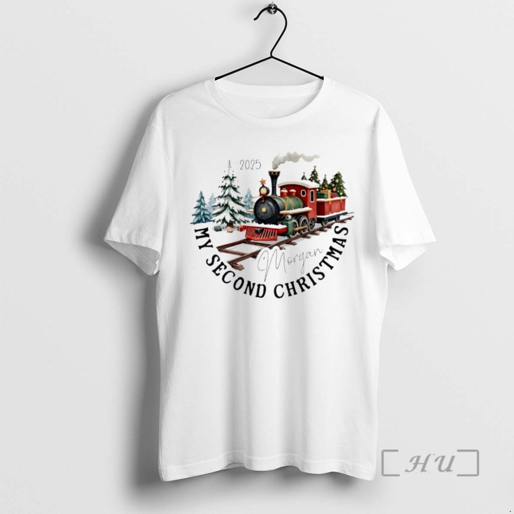 Trending Train Cute My Second Christmas Personalized Ornaments White Shirt Hoodie Sweatshirt | PurePodTees.com