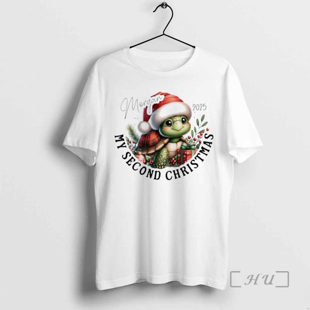Trending Turtle Cute My Second Christmas Personalized Ornaments White Shirt Hoodie Sweatshirt | PurePodTees.com