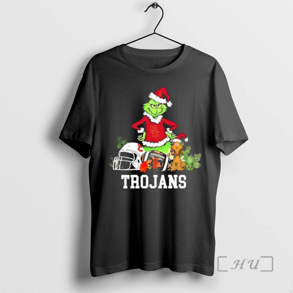 Trending Usc Trojans The Grinch And Max Helmet Christmas 2025 Shirt Hoodie Sweatshirt | PurePodTees.com