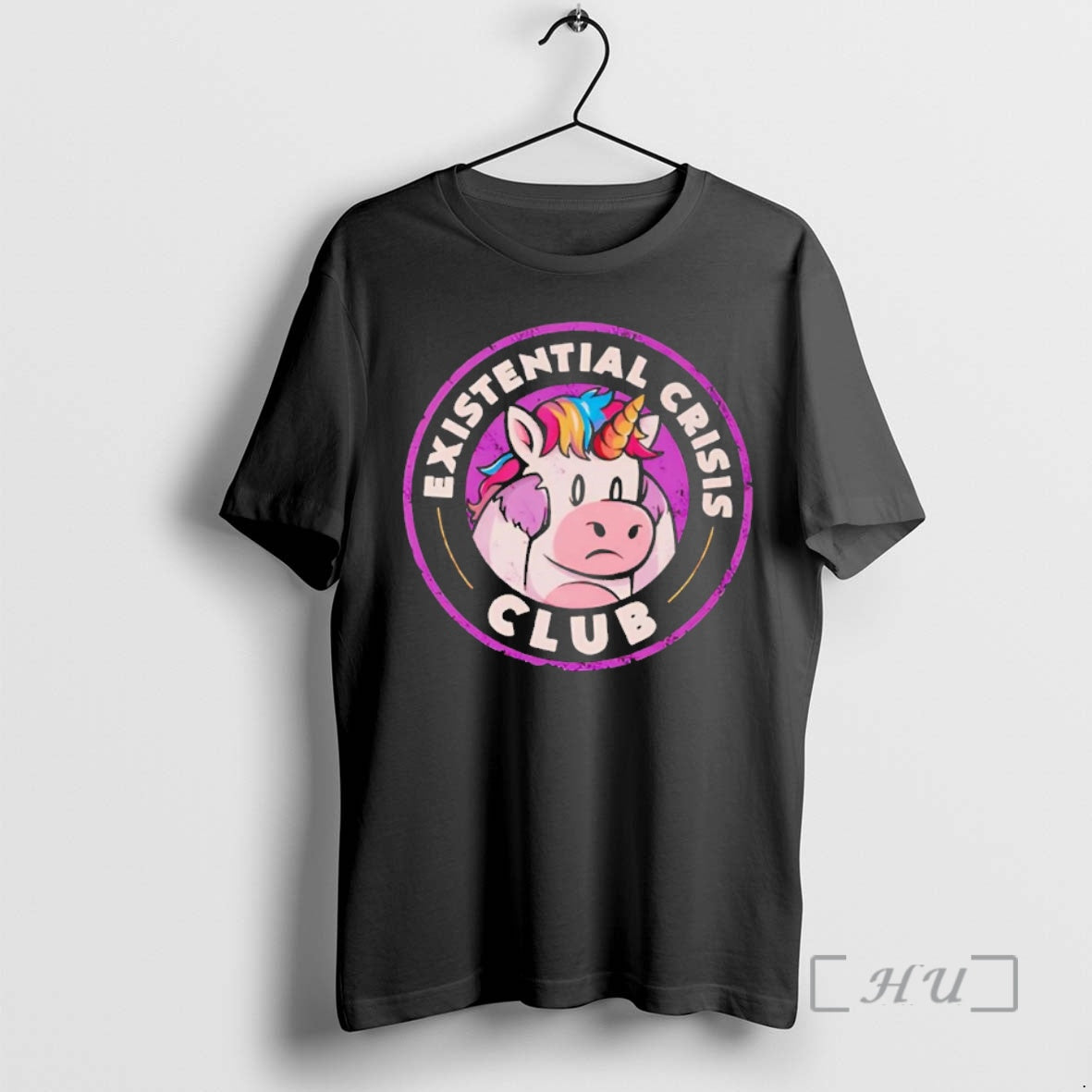Trending Unicorn Existential Crisis Club Shirt Hoodie Sweatshirt | PurePodTees.com