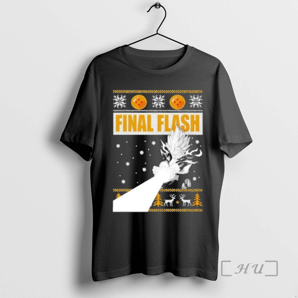 Trending Vegeta Final Flash Ugly Christmas Shirt Hoodie Sweatshirt | PurePodTees.com