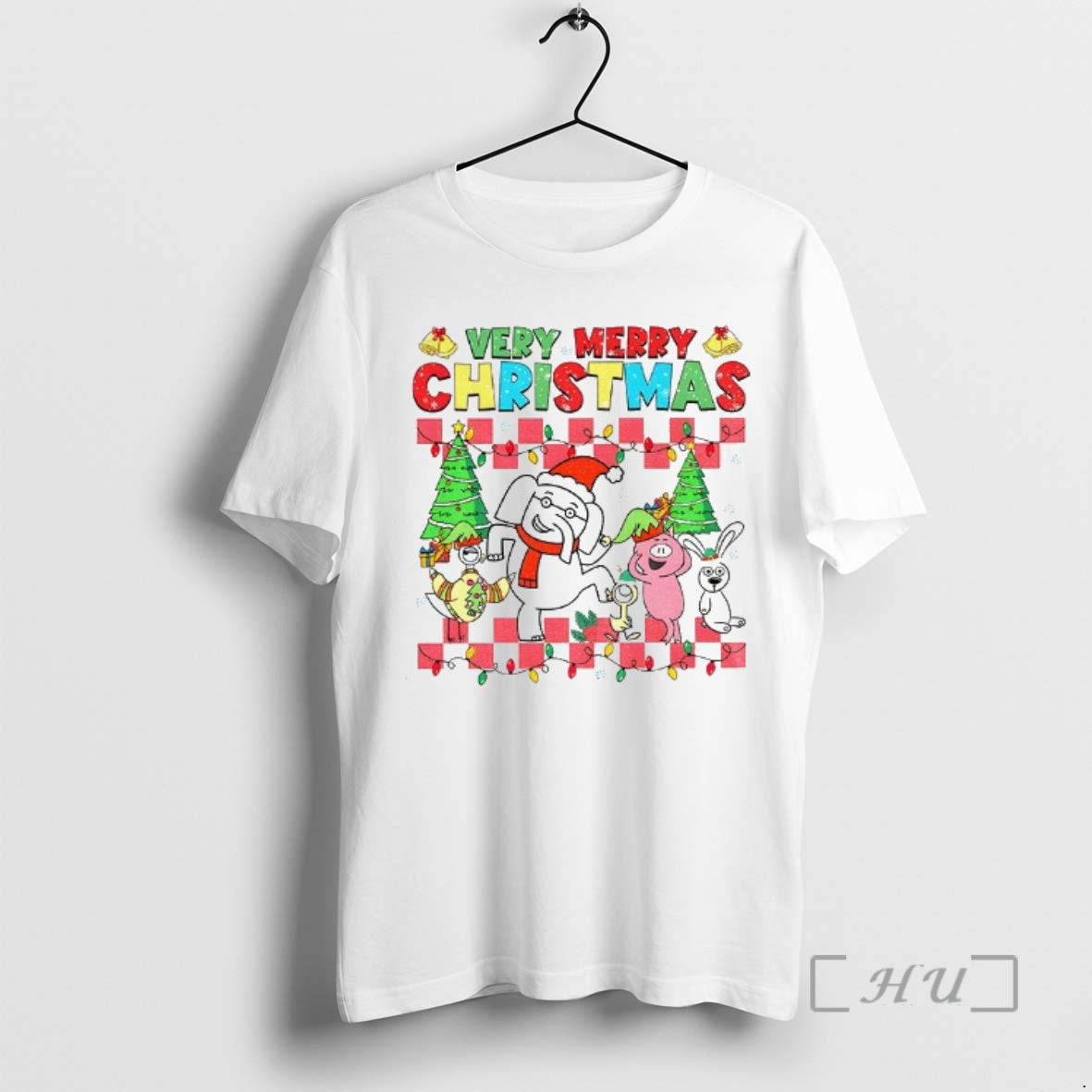 Trending Very Merry Christmas Elephant Piggie Shirt Hoodie Sweatshirt | PurePodTees.com