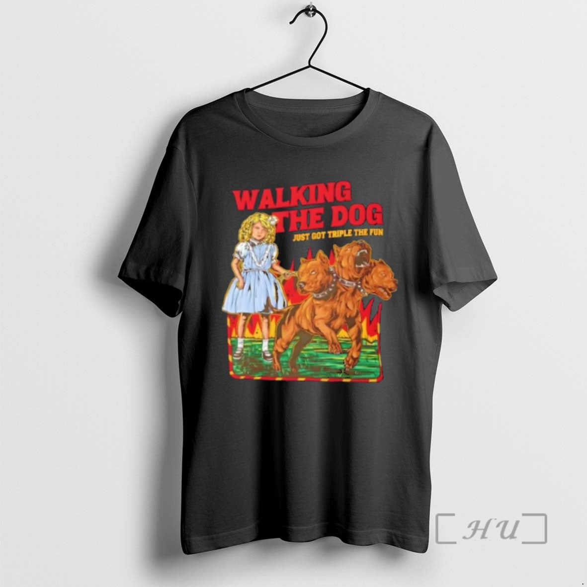 Trending Walking The Dog Triple Fun Shirt Hoodie Sweatshirt | PurePodTees.com