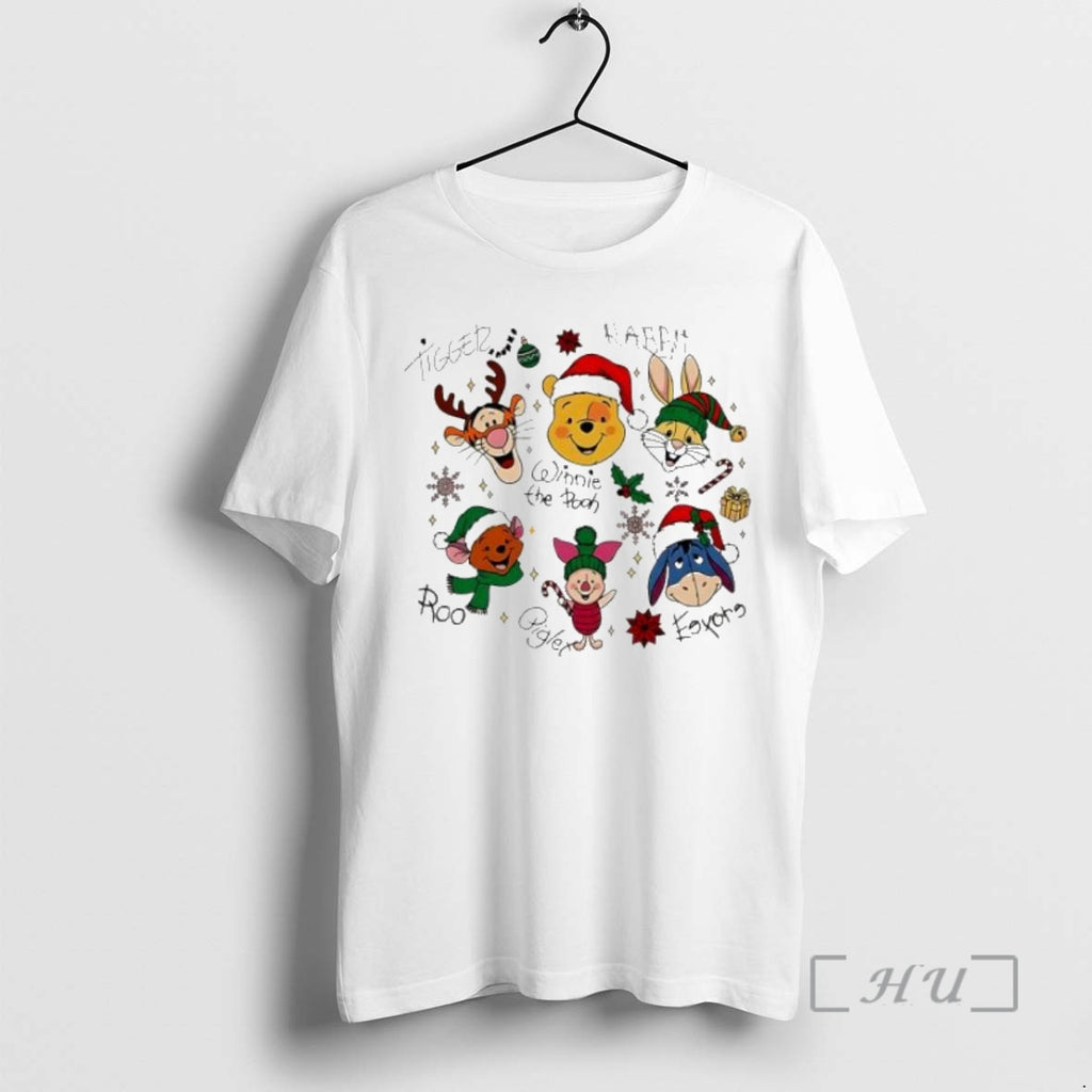 Trending Winnie The Pooh And Christmas Too Beautiful Cartoon Shirt Hoodie Sweatshirt | PurePodTees.com