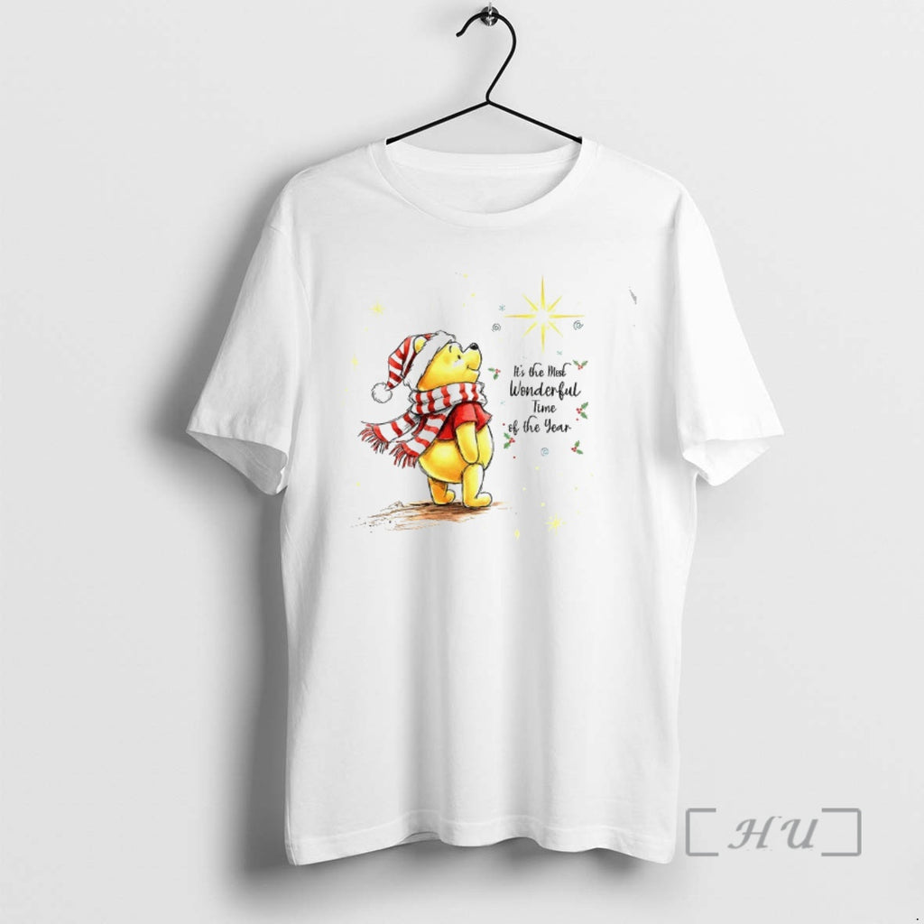 Trending Winnie The Pooh Its The Most Wonderful Time Of The Year Merry Christmas Premium Shirt Hoodie Sweatshirt