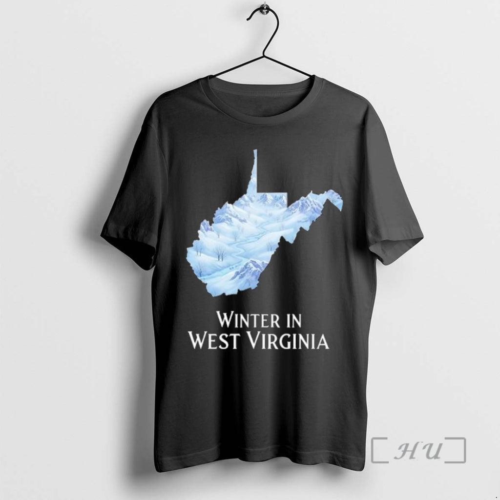 Trending Winter In West Virginia Map Shirt Hoodie Sweatshirt | PurePodTees.com