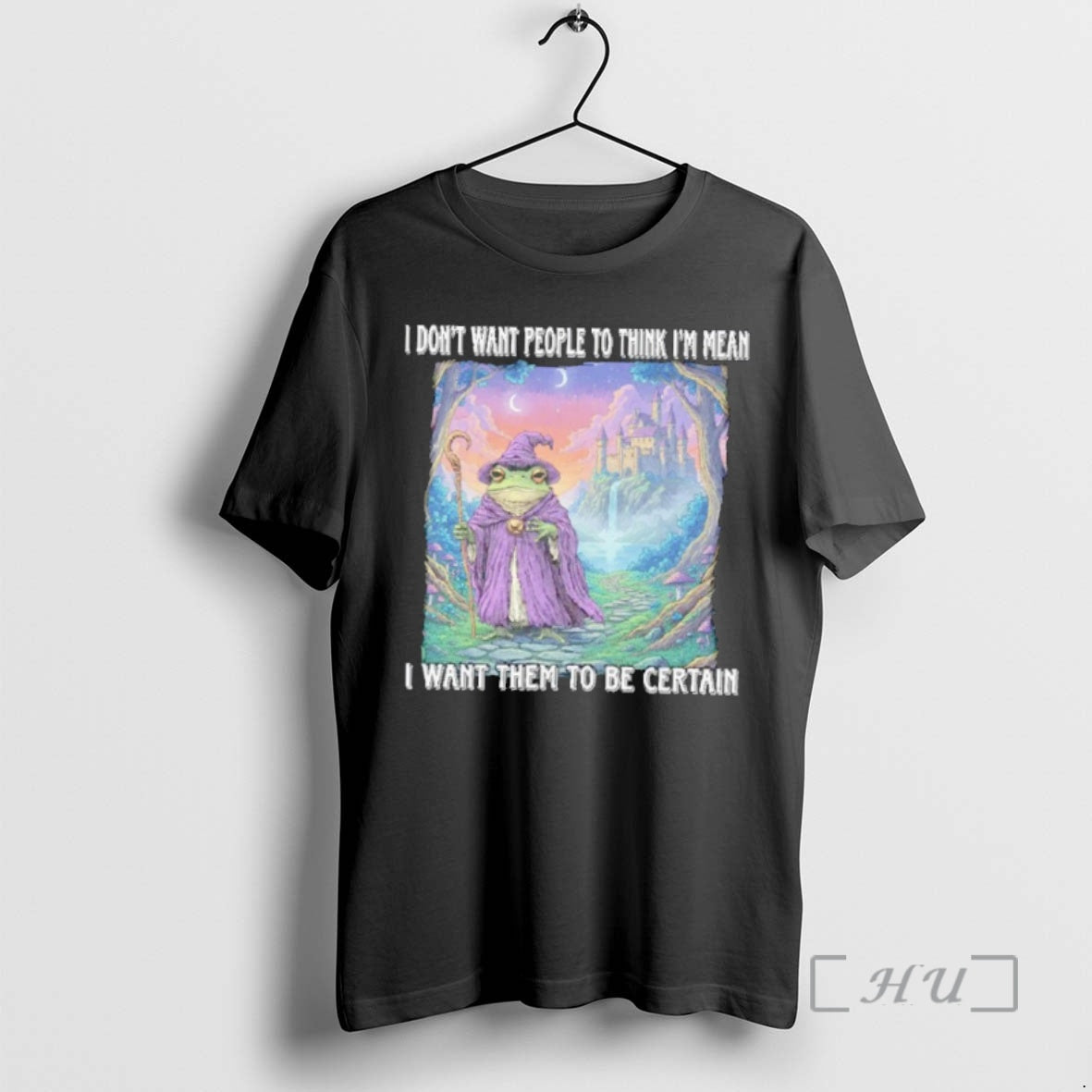 Trending Wizard Frog I Dont Want People To Think Im Mean I Want Them To Shirt Hoodie Sweatshirt | PurePodTees.com