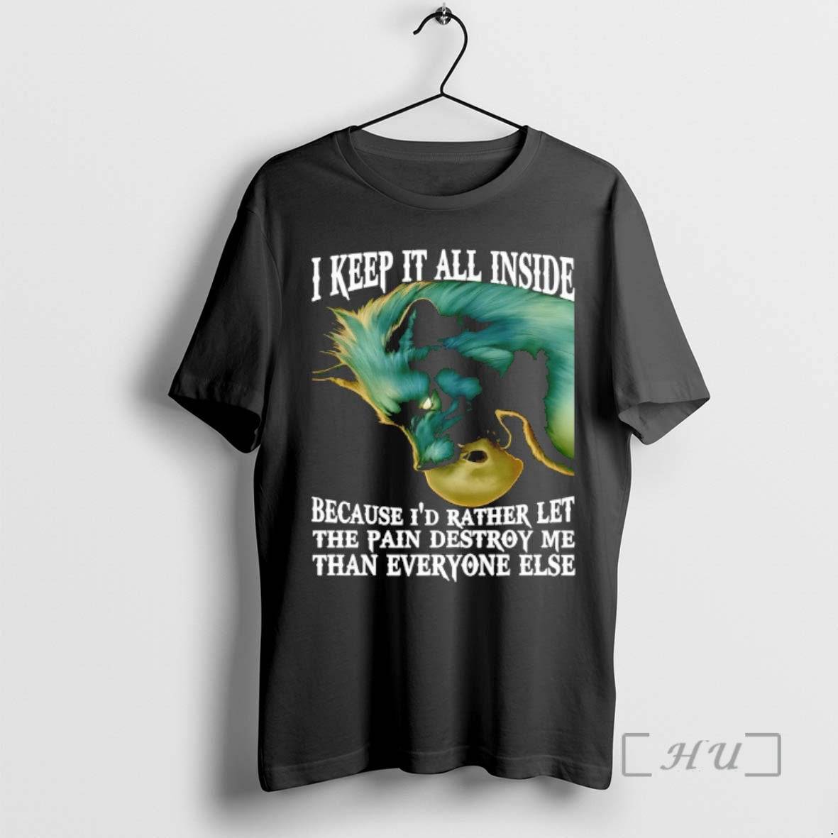 Trending Wolf I Keep It All Inside Because Id Rather Let The Pain Destroy Me Shirt Hoodie Sweatshirt | PurePodTees.com