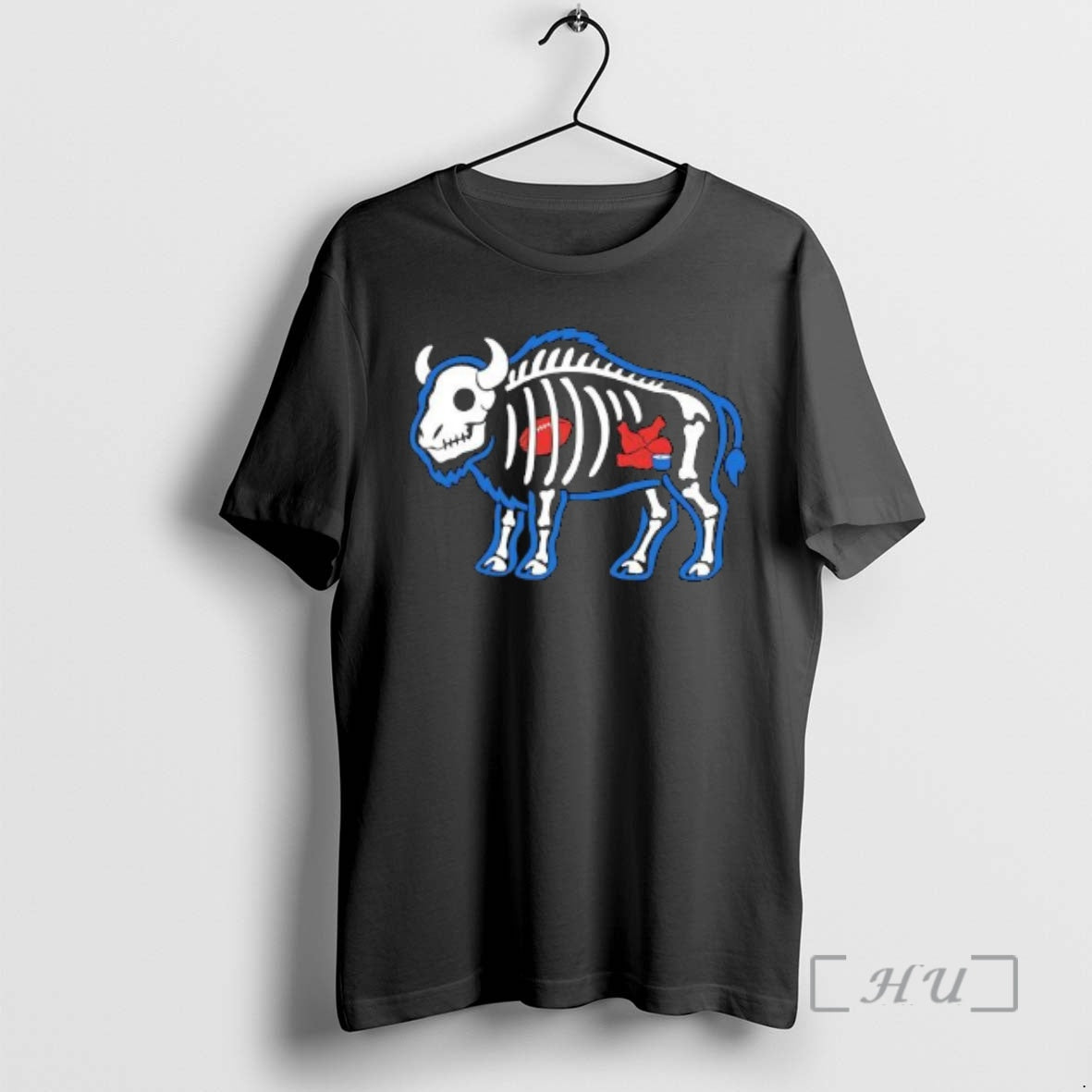 Trending X Ray Buffalo Skeleton With Football And Food Shirt Hoodie Sweatshirt | PurePodTees.com