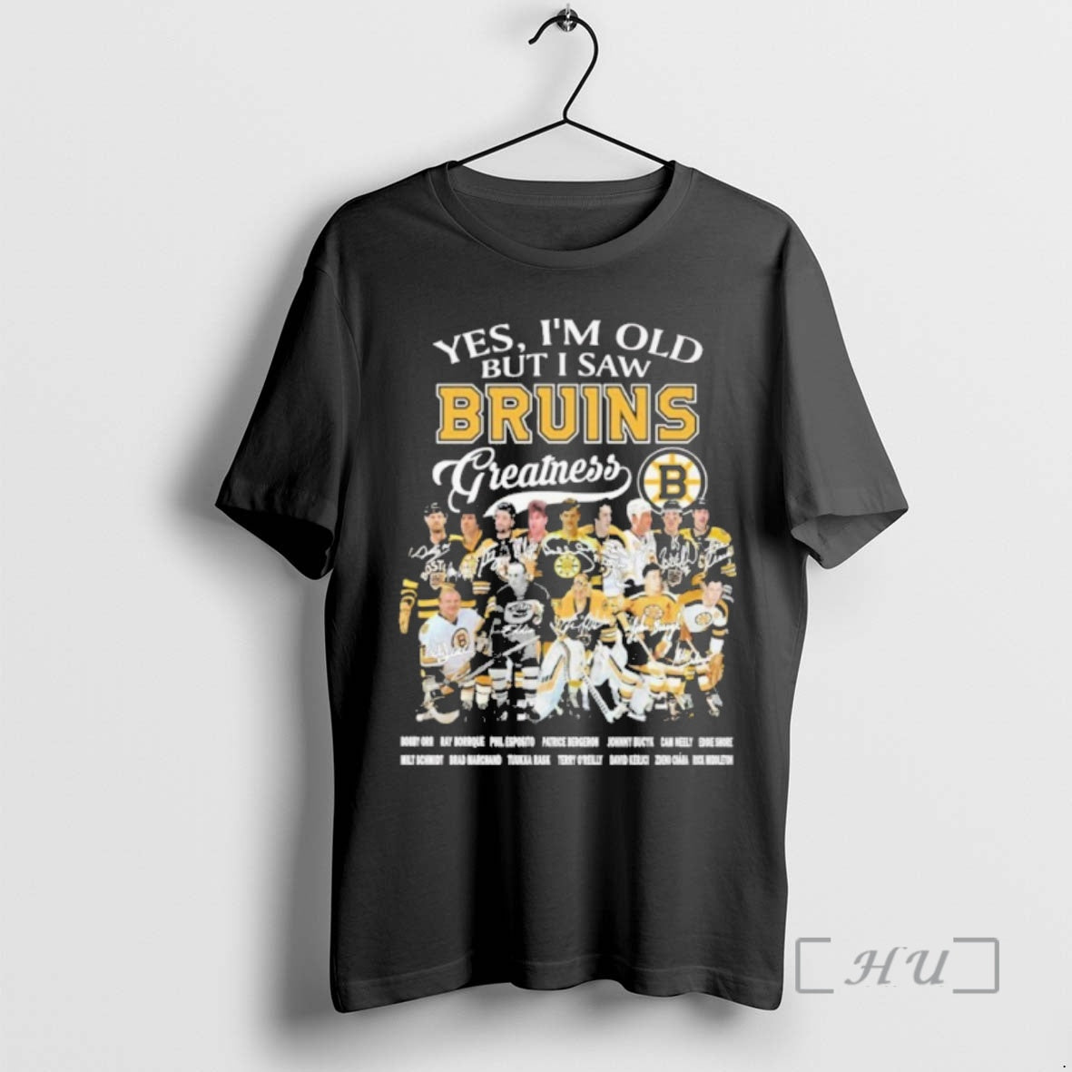 Trending Yes Im Old But I Saw Bruins Greatness Tam Player Signature Shirt Hoodie Sweatshirt | PurePodTees.com