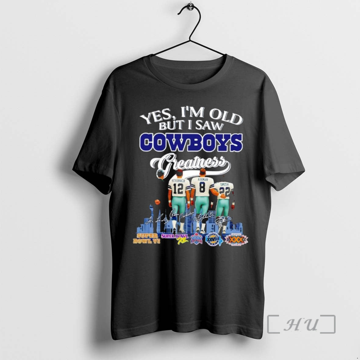 Trending Yes Im Old But I Saw Dallas Cowboys Greatness Staubach 12 Aikman 8 Smith Shirt Hoodie Sweatshirt | PurePodTees.com