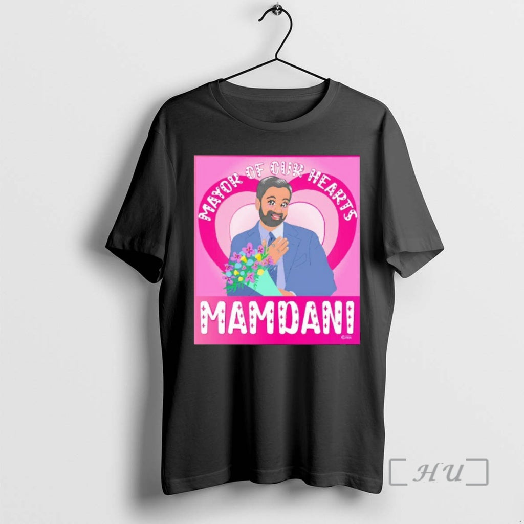 Trending Zohran Mamdani Mayor Of Our Hearts Shirt Hoodie Sweatshirt | PurePodTees.com