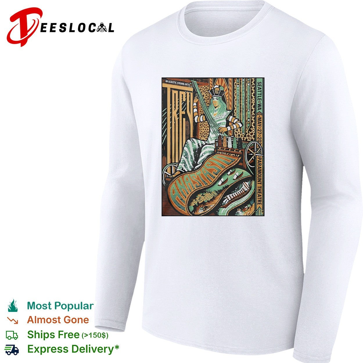 Trey Anastasio May 27 2026 in Seattle Wa shirt