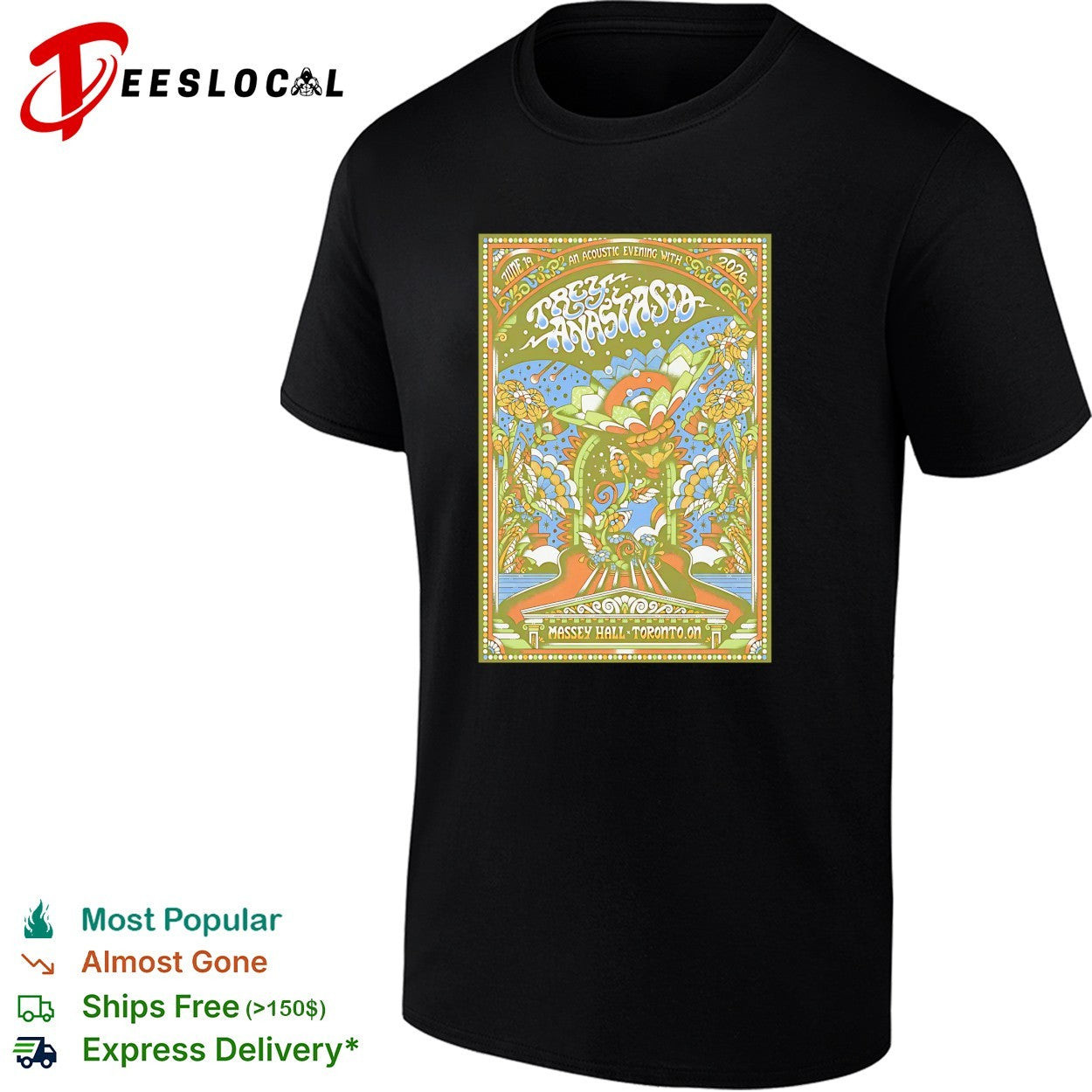 Trey Anastasio acoustic evening Massey Hall Toronto shirt