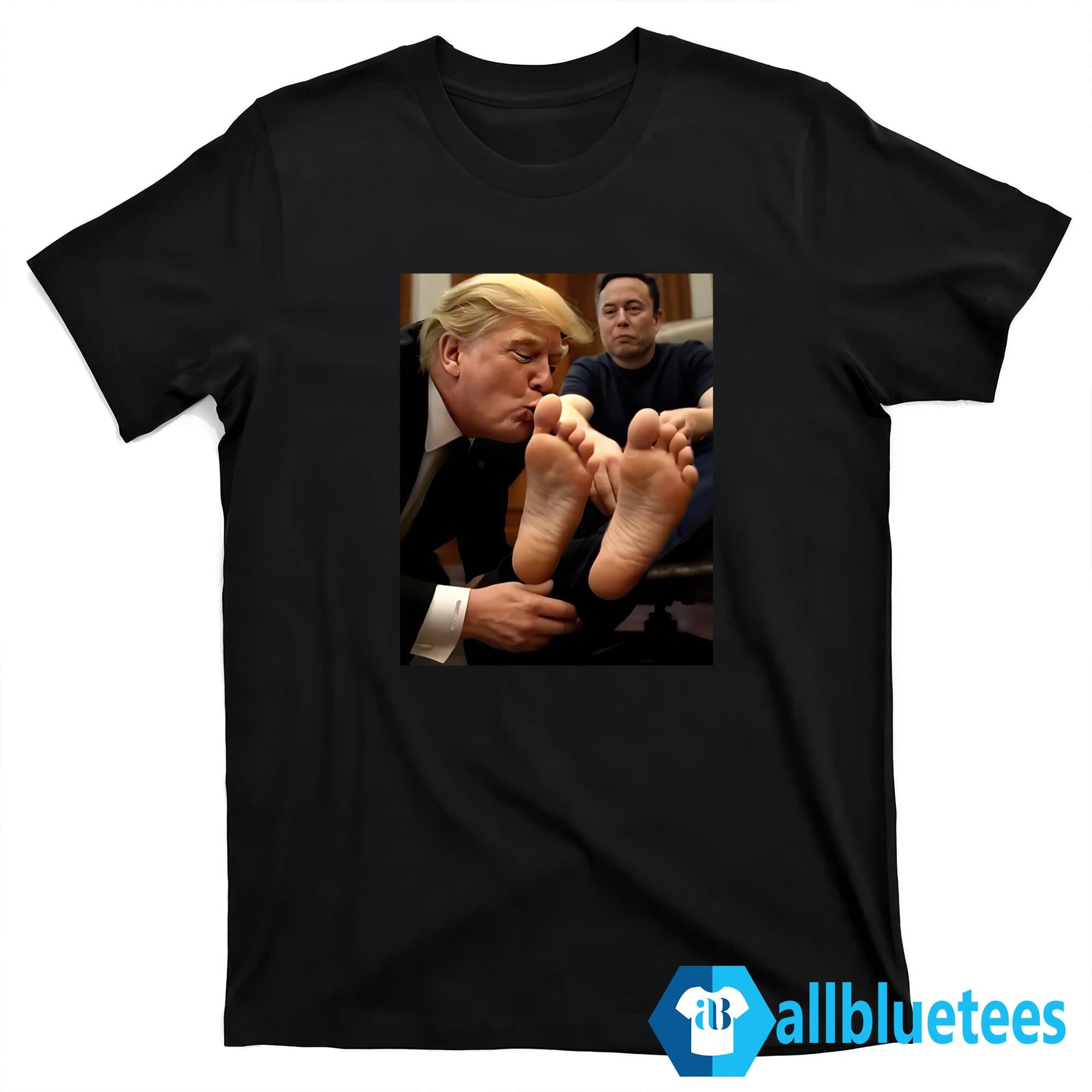 Trump Kissing Elon Musk’s Feet Shirt