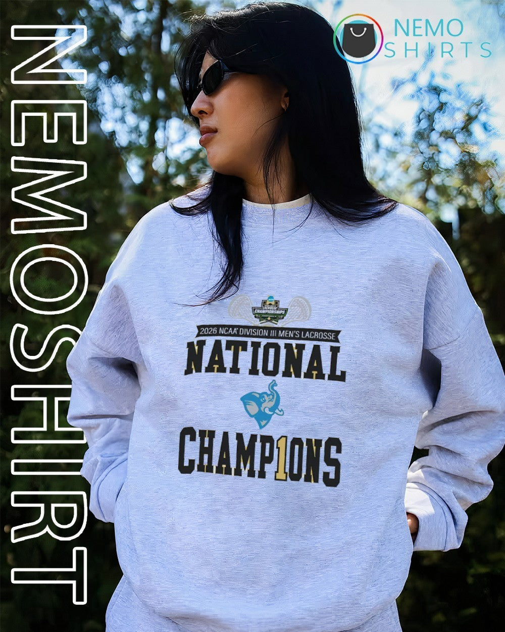 Tufts Jumbos 2026 NCAA DIII men’s lacrosse national champions shirt