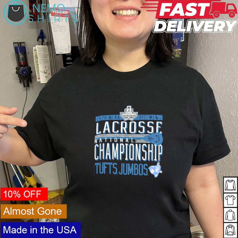 Tufts Jumbos 2026 NCAA DIII men’s lacrosse national championship shirt