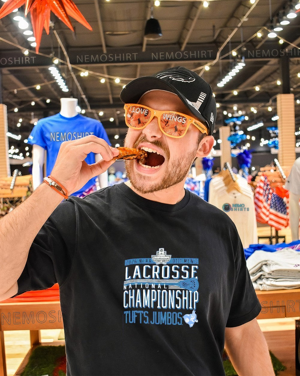 Tufts Jumbos 2026 NCAA DIII men’s lacrosse national championship shirt