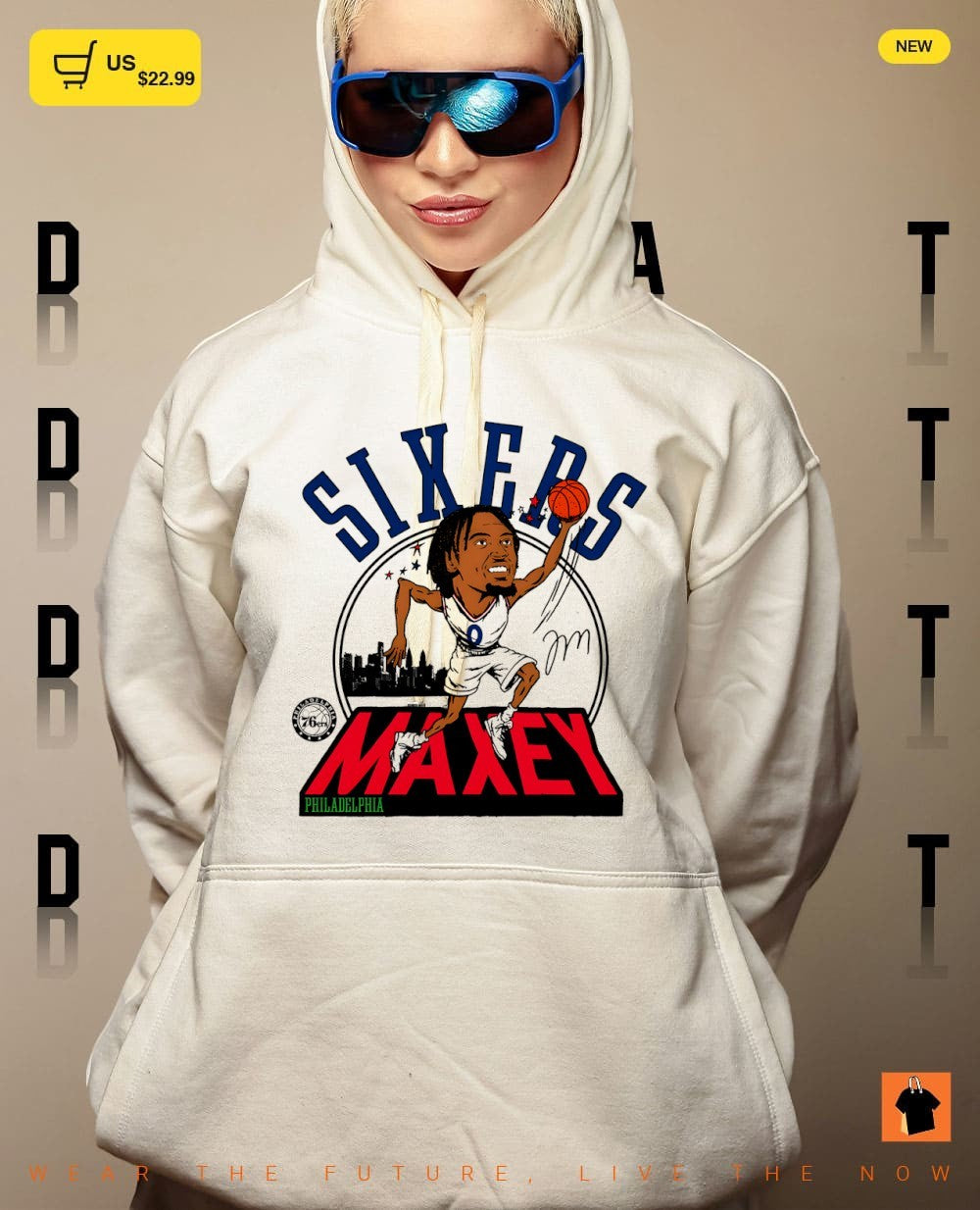 Tyrese Maxey Philadelphia 76ers Basketball signature Tri-Blend Player shirt