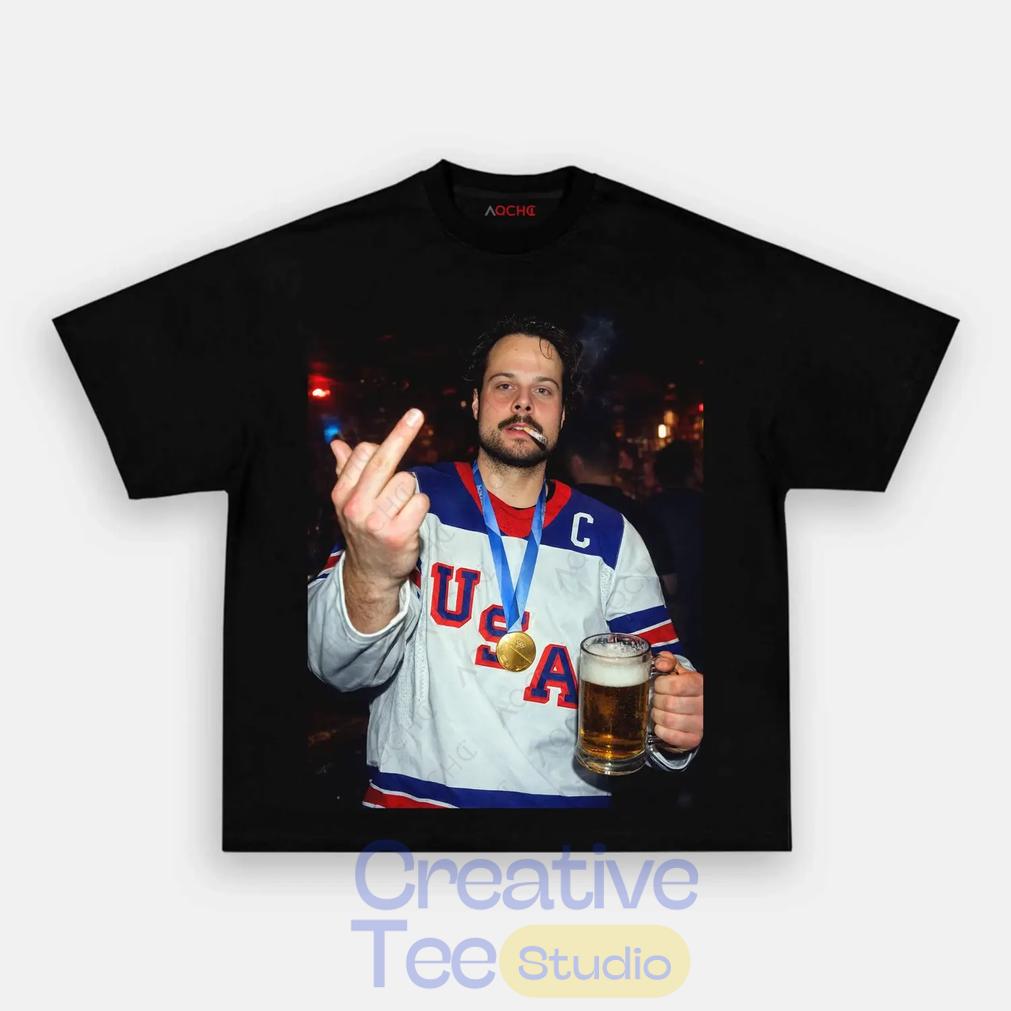 USA Hockey AUSTON Champion Middle Finger Shirt