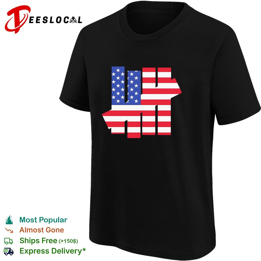 USA flag Undefeated logo shirt