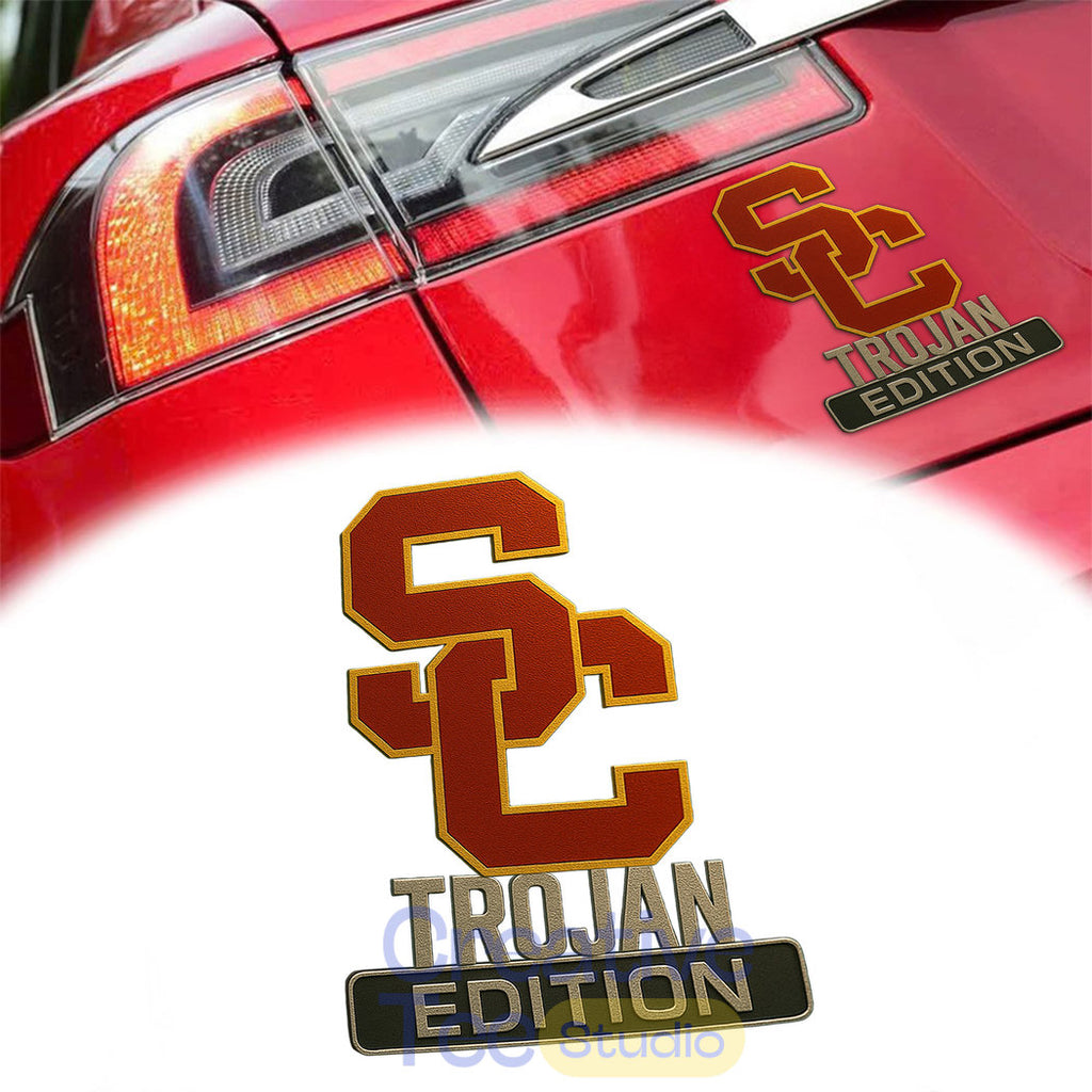 USC Trojans Custom Car Name Badge