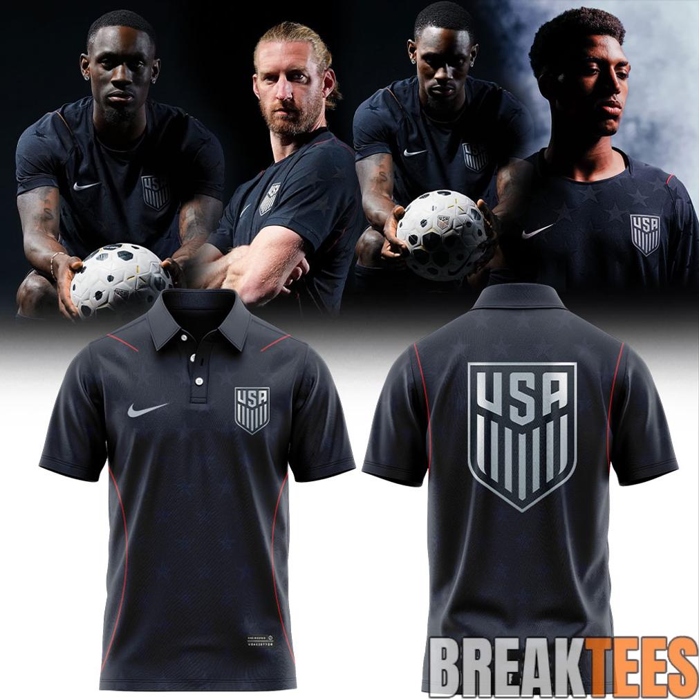 USMNT 2026 Stripes Match Black Edition Polo